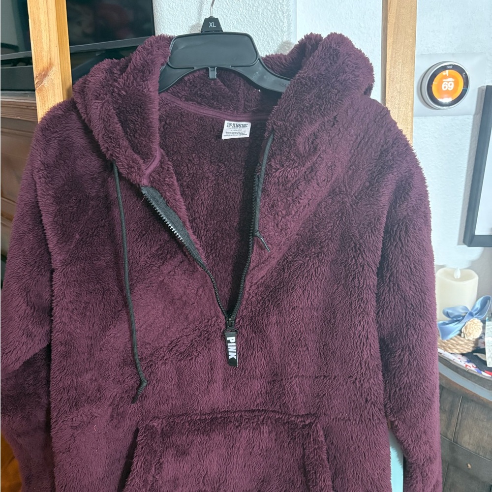 PINK Victoria's Secret Deep Burgundy Hoodie